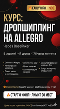 🔥 КУРС: ДРОПШИППИНГ НА ALLEGRO — EARLY BIRD ОТКРЫТ